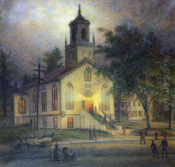 Lecure Night at the Baptist Church, Port Jefferson by William Davis