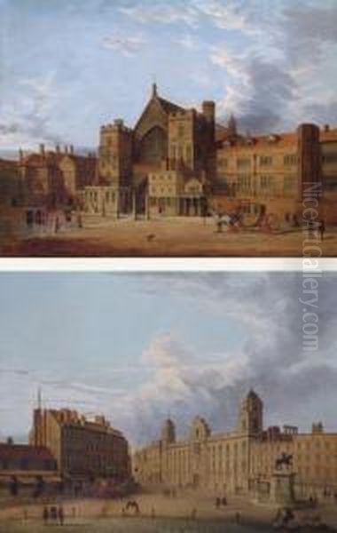 Old Palace Yard And Westminster House Oil Painting by Paul, John Dean