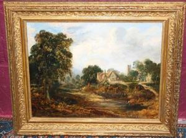 An East Anglian Landscape Oil Painting by Joseph Paul