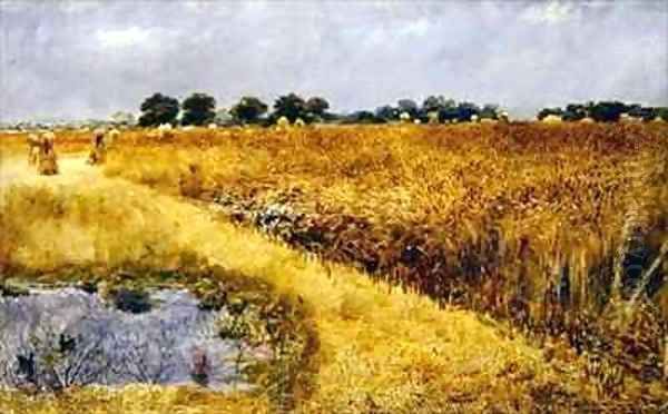 A Field of Corn Oil Painting by William Davis