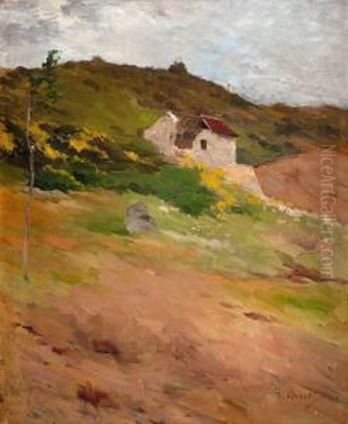 French Landscape Oil Painting by Georg Pauli