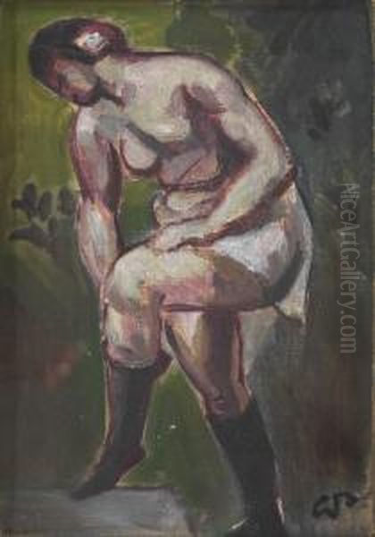 Modellakt Oil Painting by Georg Pauli