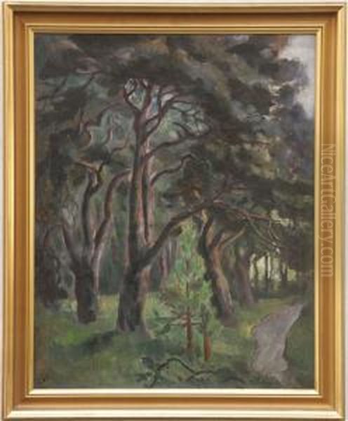 Tallskog Oil Painting by Georg Pauli