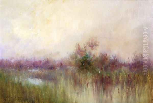 Early Morning ini a Louisiana Marsh Oil Painting by Alexander John Drysdale