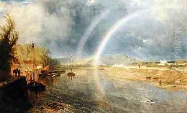 Rainbow on the Trent Oil Painting by Henry Thomas Dawson