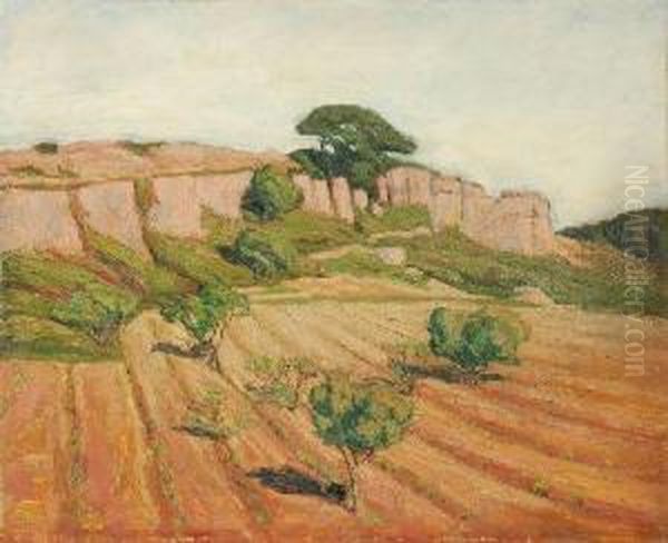 Provenzalische Landschaft Mit Felsen. Oil Painting by Ingwer Paulsen