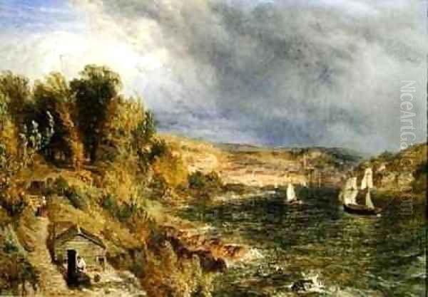 Dartmouth from St Petrox Churchyard Oil Painting by Henry Thomas Dawson