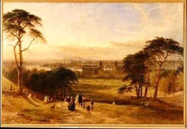 London from Greenwich Hill Oil Painting by Henry Thomas Dawson