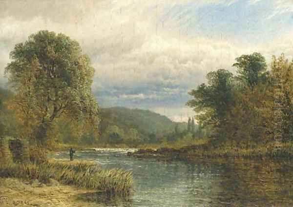 On the Trent, near Castle Donnington Oil Painting by Henry Thomas Dawson