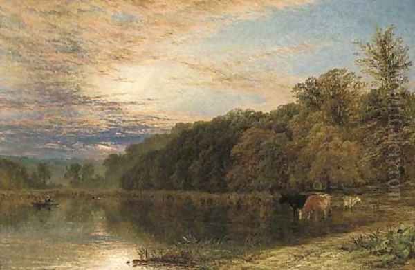 Pool in Sutton Park, near Birmingham Oil Painting by Henry Thomas Dawson