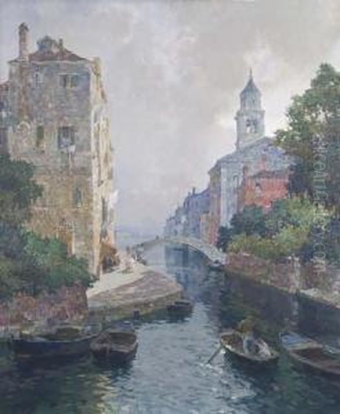 Venezia, Rio San Giuseppe Oil Painting by Angelo Pavan