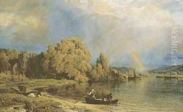 Rain clearing off Oil Painting by Henry Thomas Dawson