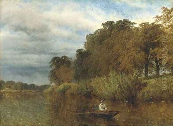 Still waters Oil Painting by Henry Thomas Dawson