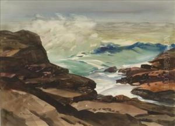 Views Of Rocky Coasts Oil Painting by Vladimir Pavlosky