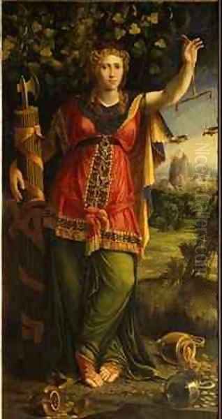 Justice Oil Painting by Battista Dossi