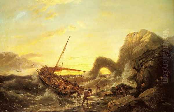 The Shipwreck Oil Painting by Pieter Christian Dommerson