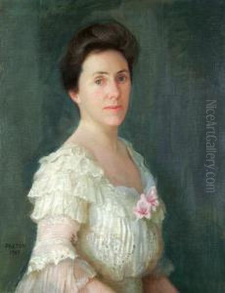 Portrait Of Mrs. T. E. Parker Oil Painting by William Macgregor Paxton