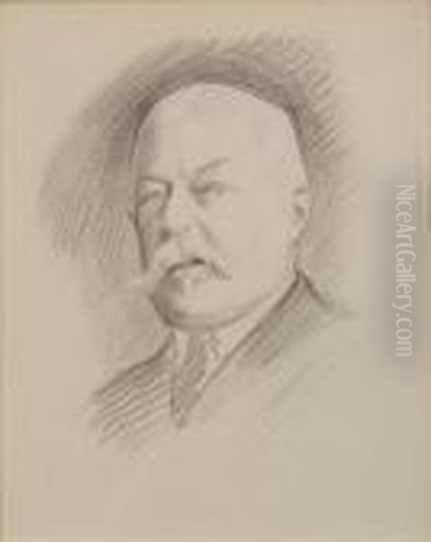 Portrait Of Grover Cleveland Oil Painting by William Macgregor Paxton