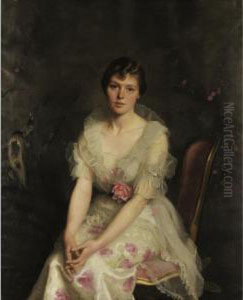 Mrs. Junius S. Morgan Oil Painting by William Macgregor Paxton