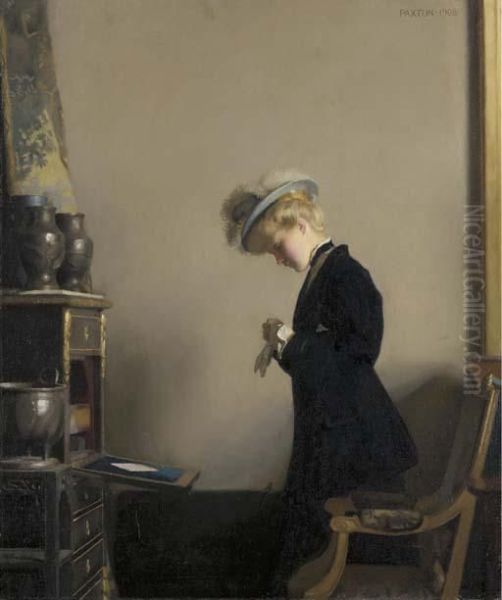 The Letter Oil Painting by William Macgregor Paxton