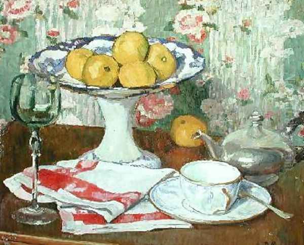 Still Life with a Fruit Dish 1905 Oil Painting by Georges-Daniel de Monfreid