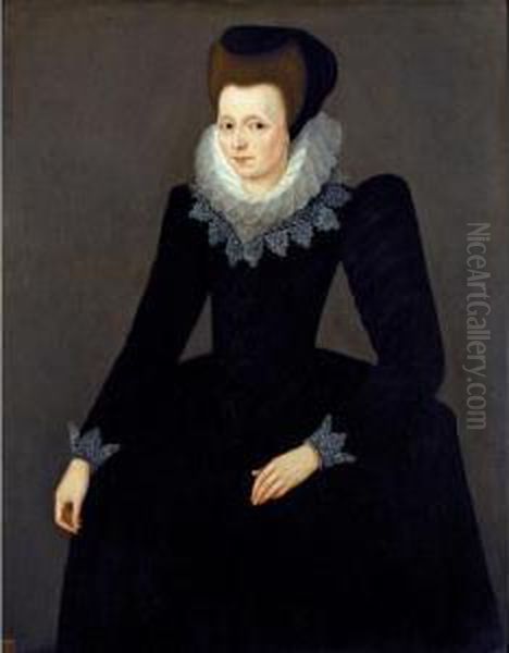 Portrait Of Susan Greene, Mrs Richard Knatchbull Oil Painting by Robert Peake