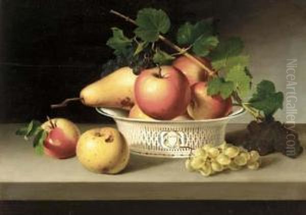 Fruits Of Autumn Oil Painting by James Peale