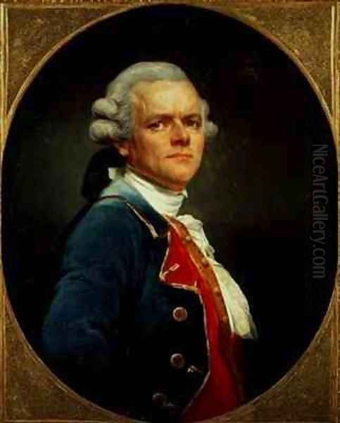 Self Portrait as a Naval Officer Oil Painting by Joseph Ducreux