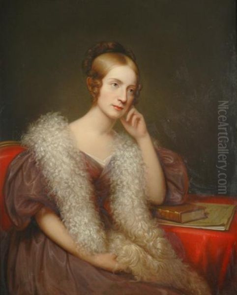 Portrait Of Miss Pratt Oil Painting by Rembrandt Peale