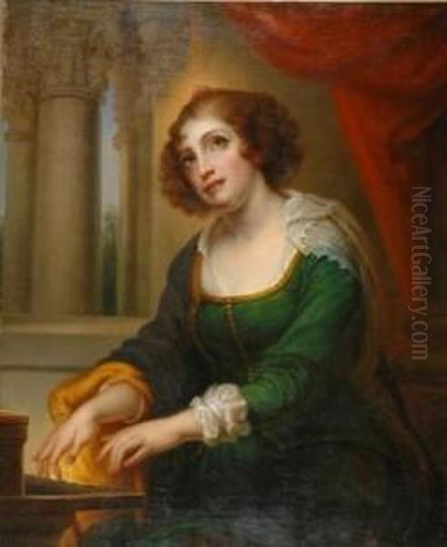 St. Cecilia At The Organ Oil Painting by Rembrandt Peale