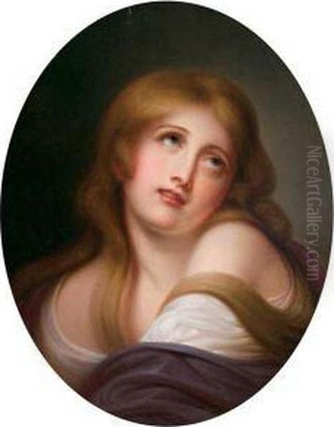 Portrait Of A Young Woman (after Greuze) Oil Painting by Rembrandt Peale