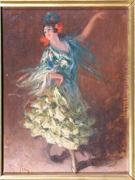 Danseuse Espagnole Oil Painting by Rene Louis Pean