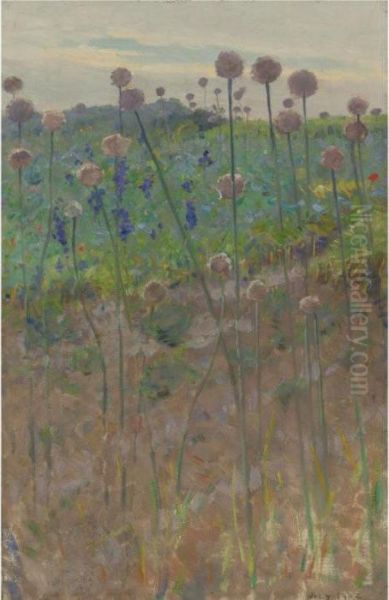 Wild Flowers Oil Painting by Charles Sprague Pearce