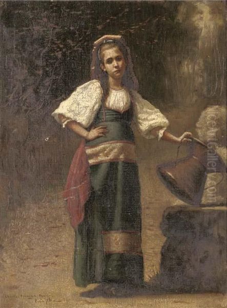 Contadina Oil Painting by Charles Sprague Pearce