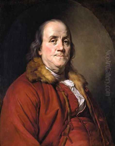 Portrait of Benjamin Franklin 1778 Oil Painting by Joseph Siffrein Duplessis