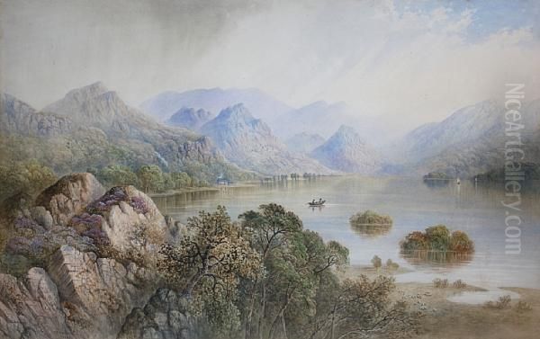 Derwentwater Oil Painting by Cornelius Pearson