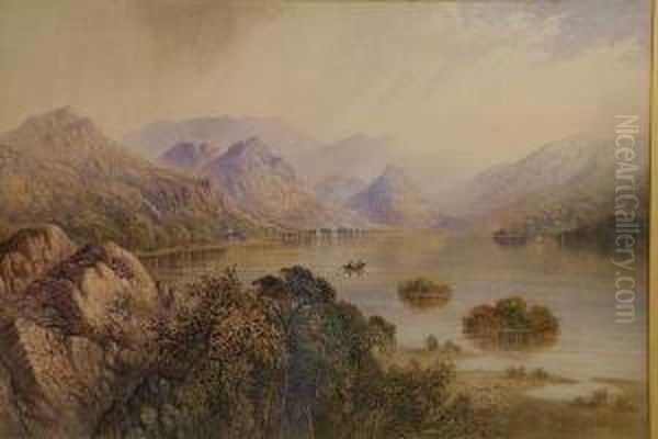 Derwentwater Oil Painting by Cornelius Pearson