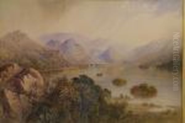 Derwentwater Oil Painting by Cornelius Pearson