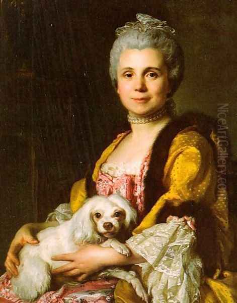 Madam Freret-Déricour 1769 Oil Painting by Joseph Siffrein Duplessis