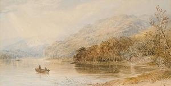 On The River Torridge, Near Bideford, Devon Oil Painting by Cornelius Pearson