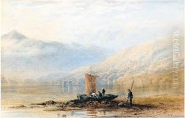 On The Lake Oil Painting by Cornelius Pearson