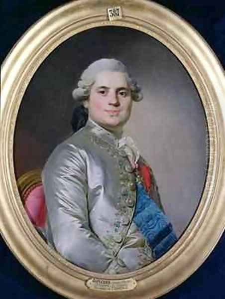 Portrait of Louis of France 1755-1824 Count of Provence future King Louis XVIII Oil Painting by Joseph Siffrein Duplessis