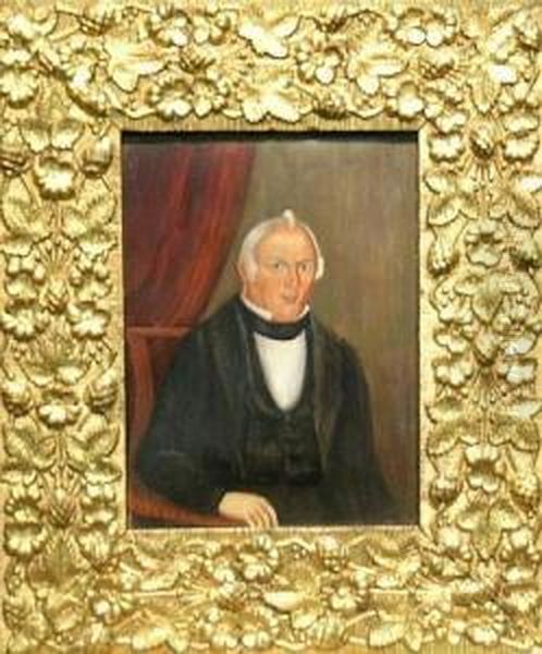 Portrait Of A Gentleman, Purportedly Ephraim Wilson Oil Painting by Sheldon Peck