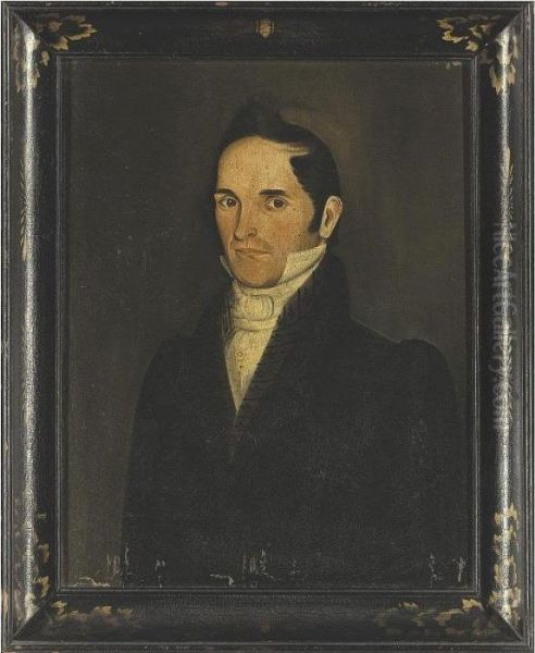 A Portrait Of Hiram A. Adams Oil Painting by Sheldon Peck