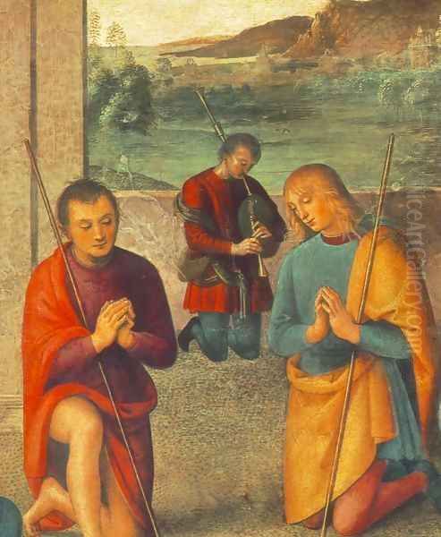 The Presepio (detail) Oil Painting by Alvaro Di Pietro (Pirez D'Evora)