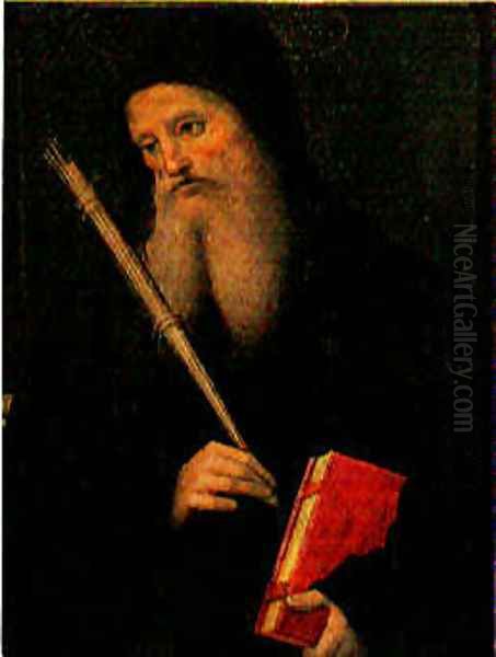 Saint Benedict Oil Painting by Alvaro Di Pietro (Pirez D'Evora)