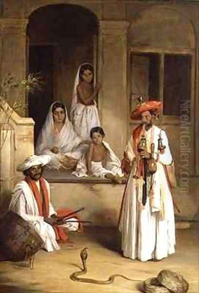 The Snake Charmer Oil Painting by Arthur William Devis