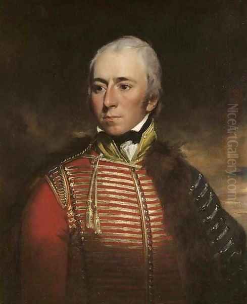 Portrait Of Captain Thomas David Lamb, M.P. (1775-1818), Of Mountsfield Lodge, Rye, Half-Length, In The Uniform Of The Cinque Ports Fencible Cavalry Oil Painting by Arthur William Devis