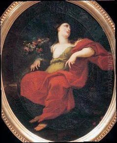 Allegoria Della Primavera Oil Painting by Domenico Pedrini