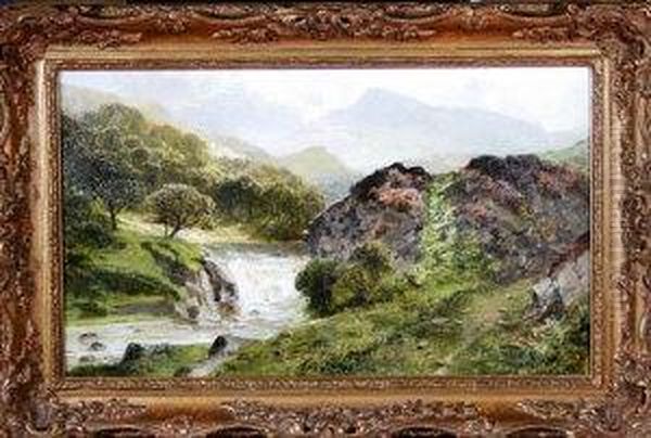 Moel Siabod, From The Lledr Valley, North Wales Oil Painting by James Peel